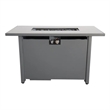 Living Source 25'' H x 42'' W Steel Outdoor Fire Pit Table with Lid