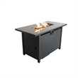 Living Source 25'' H x 42'' W Steel Outdoor Fire Pit Table with Lid