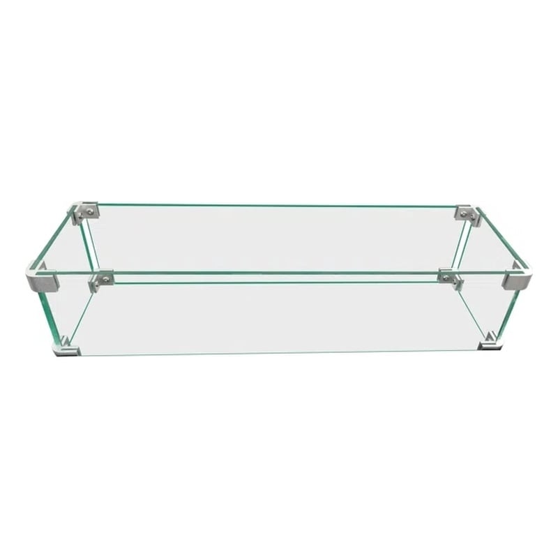 Living Source International Rectangle Fire Pit Flame Guard