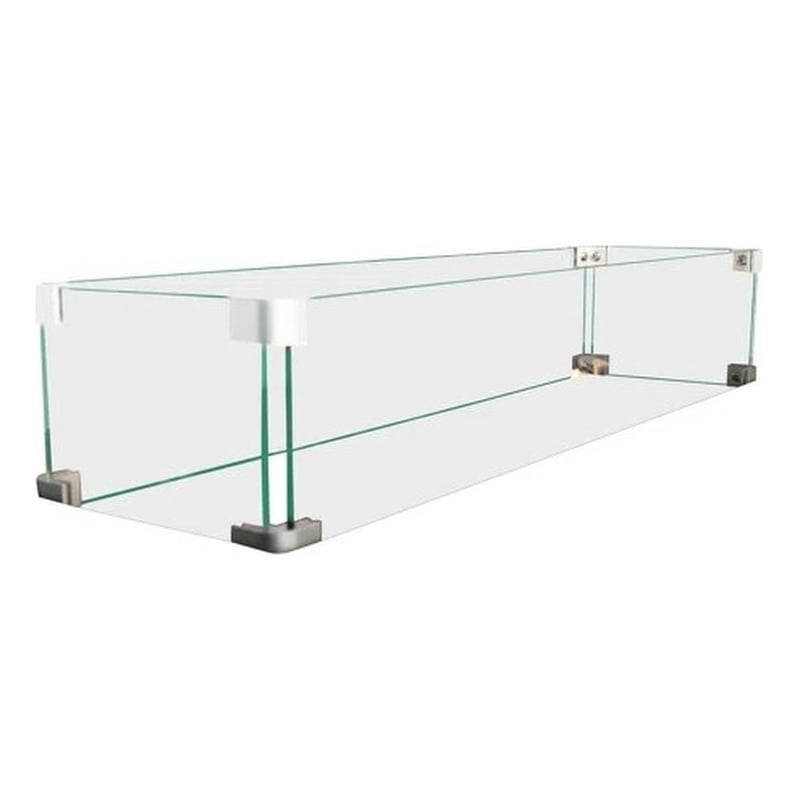 Living Source International Rectangle Fire Pit Flame Guard