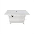 LSI 25'' H x 42'' W Steel Propane Outdoor Fire Pit Table with Lid
