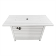 LSI 25'' H x 42'' W Steel Propane Outdoor Fire Pit Table with Lid