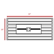 LSI 25'' H x 42'' W Steel Propane Outdoor Fire Pit Table with Lid