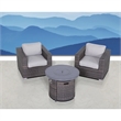 Living Source High-Density Polyethylene Wicker 2 - Person Seating Group Cushions
