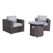 Living Source High-Density Polyethylene Wicker 2 - Person Seating Group Cushions
