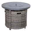 Living Source 25'' H x 32'' W Outdoor Fire Pit Table with Lid