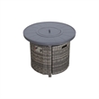 Living Source 25'' H x 32'' W Outdoor Fire Pit Table with Lid
