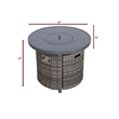 Living Source 25'' H x 32'' W Outdoor Fire Pit Table with Lid