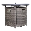Living Source 25'' H x 32'' W Outdoor Fire Pit Table with Lid