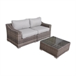 Living Source International 2-Person Wicker / Rattan Seating Group in Gray
