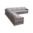 Living Source International Wicker 6 - Person Seating Group with Cushions