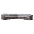 Living Source International Wicker 6 - Person Seating Group with Cushions