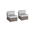 Living Source International Wicker 6 - Person Seating Group with Cushions