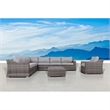 Living Source High Density Polyethylene Wicker 7 Person Seating Group Cushions