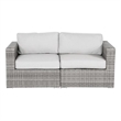 LSI 66'' Wide Outdoor Wicker Loveseat with Cushions