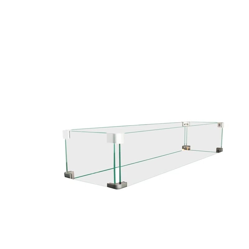 Living Source International Rectangle Fire Pit Flame Guard