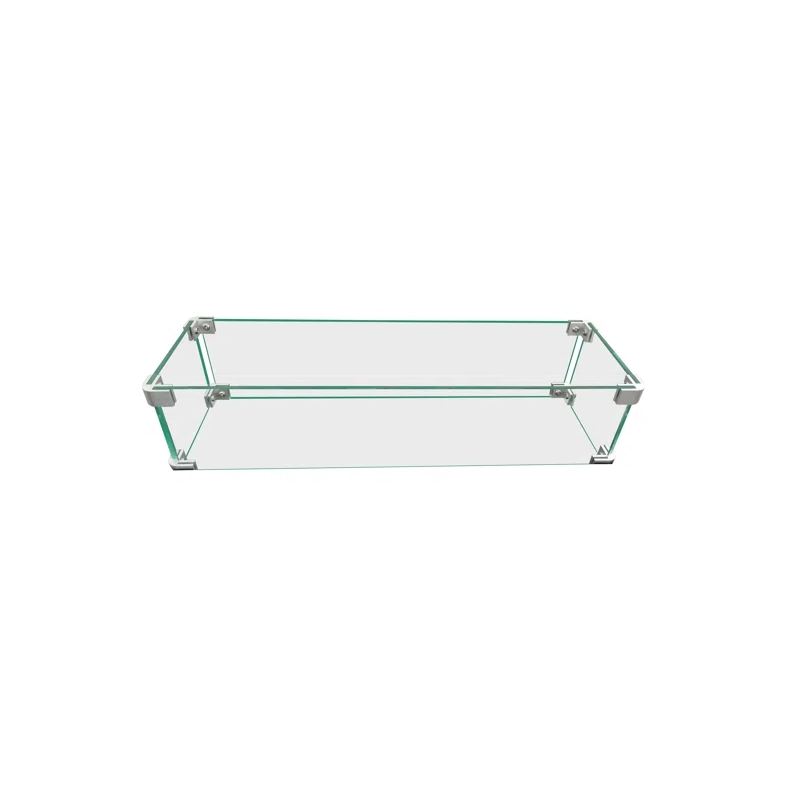 Living Source International Rectangle Fire Pit Flame Guard