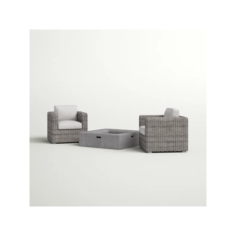 LSI Wicker 2 - Person Seating Group with Cushions