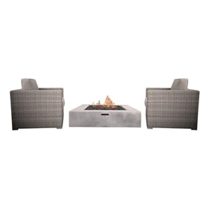 LSI Wicker 2 - Person Seating Group with Cushions