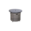 Living Source International 25'' H x 32'' W Outdoor Fire Pit Table with Lid