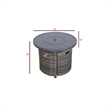 Living Source International 25'' H x 32'' W Outdoor Fire Pit Table with Lid