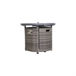 Living Source International 25'' H x 32'' W Outdoor Fire Pit Table with Lid