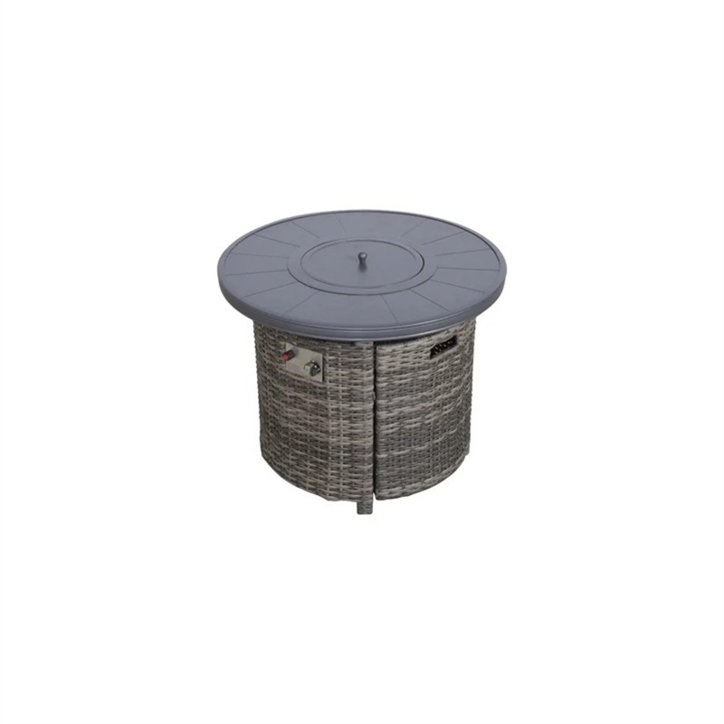 Living Source International 25'' H x 32'' W Outdoor Fire Pit Table with Lid