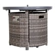 Living Source International 25'' H x 32'' W Outdoor Fire Pit Table with Lid