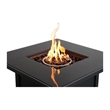 Living Source International 25'' H x 30'' W Steel Outdoor Fire PitTable with Lid