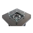 Living Source International 25'' H x 30'' W Steel Outdoor Fire PitTable with Lid
