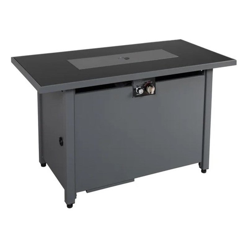 25'' H x 42'' W Steel Outdoor Fire Pit Table with Lid  Durable and Stylish
