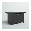 Living Source 25'' H x 42'' W Steel Outdoor Fire Pit Table with Lid