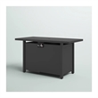 Living Source 25'' H x 42'' W Steel Outdoor Fire Pit Table with Lid