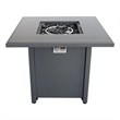 Living Source International Outdoor Stainless Steel Fire Pit Table in Gray
