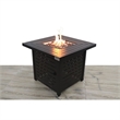 LSI 25'' H x 30'' W Steel Outdoor Fire Pit Table with Lid
