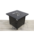 LSI 25'' H x 30'' W Steel Outdoor Fire Pit Table with Lid