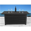 LSI Steel Propane/Natural Gas Fire Pit Table  Black Durable Outdoor Heating
