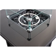 LSI 30'' W Black Metal Outdoor Fire Pit Table with Lid