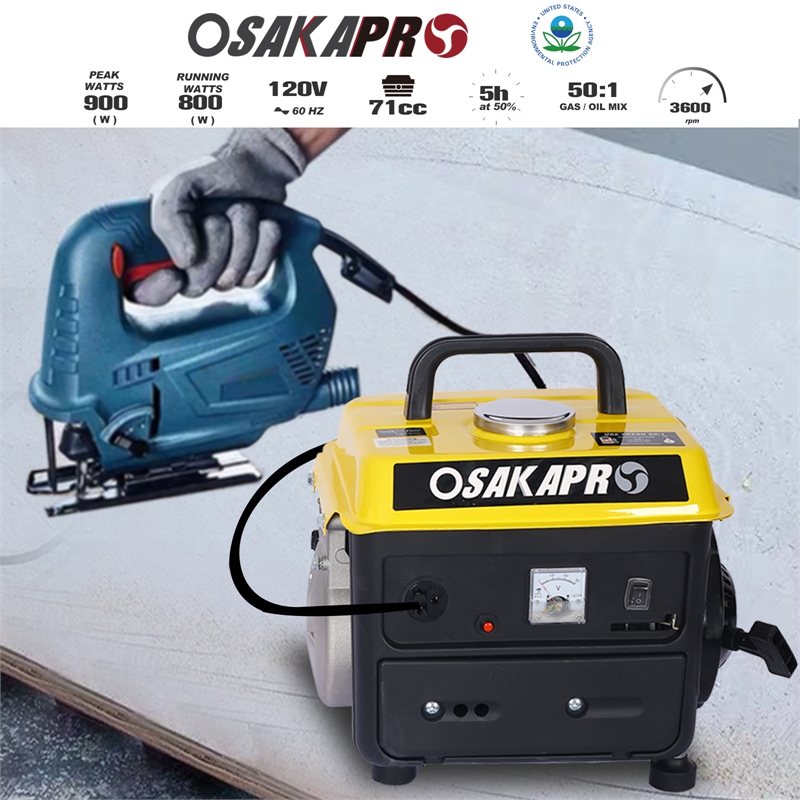 Portable 900W Gas Generator for Home Camping and Tailgating