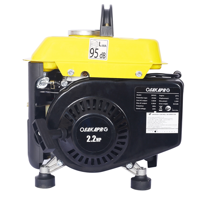 Portable 900W Gas Generator for Home Camping and Tailgating