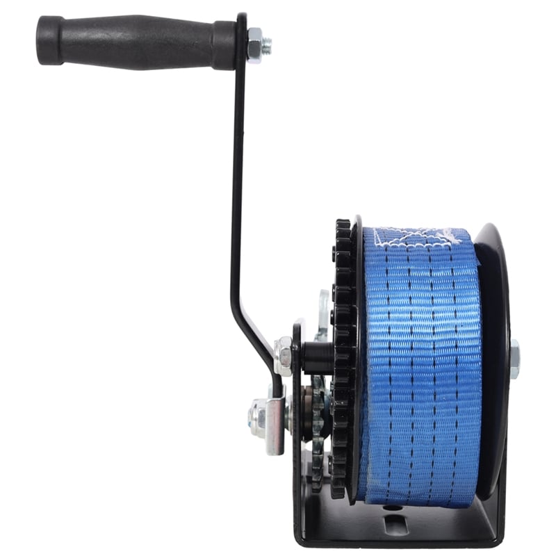 2500 lbs Hand Winch with 32.8 ft Strap Two Way Ratchet for Boat  Trailer/  ATV