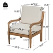 Outdoor Patio Club Chair with Beige Cushions