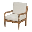 Outdoor Patio Club Chair with Beige Cushions