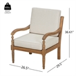 Outdoor Patio Club Chair with Beige Cushions