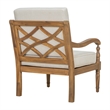 Outdoor Patio Club Chair with Beige Cushions
