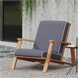 Faux Leather Club Chair with Wood Legs