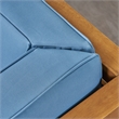 Modern Outdoor Wood Club Chair with Rope Accents and Cushions