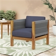 Contemporary Upholstered Accent Chair with Wood Legs