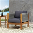 Contemporary Upholstered Accent Chair with Wood Legs