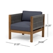 Contemporary Upholstered Accent Chair with Wood Legs